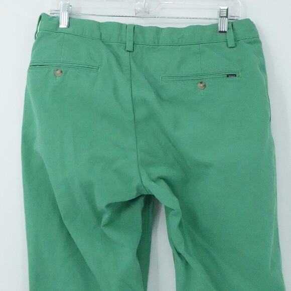 Polo Ralph Lauren Pants Mens 32x32 Green Classic Fit Chino Flat Front Casual - Picture 7 of 14